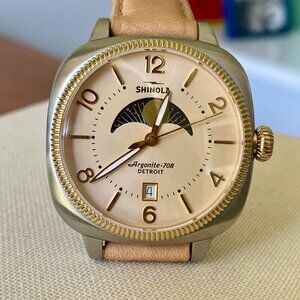 Shinola Gomelsky Moon Phase Watch 36mm – Excellent Condition, New Battery